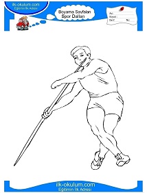 Çocuklar İçin Atletizm Boyama Sayfaları 